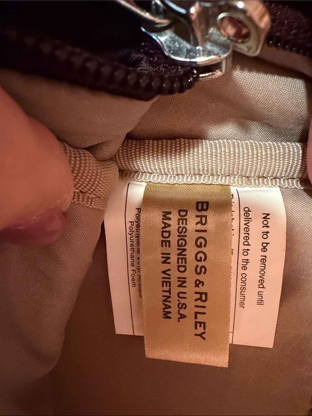 Briggs & Riley Men's Deep Wine Backpack - Picture 4 of 5
